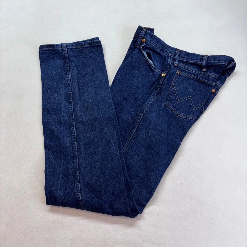 Wrangler‎ Men's Dark Wash Boot cut Leg Denim Jeans Size 33x36 lot of 2